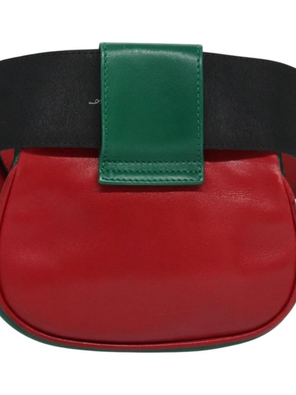 Salvatore Ferragamo Gancini Waist bag Leather Red Auth 115429 - Picture 3 of 16
